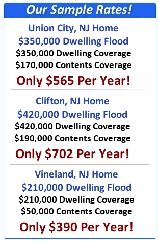 sample NJ flood insurance rates image